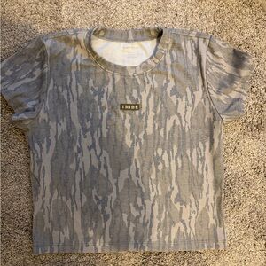 TRIBE Gray Camouflage Women's Crop Top